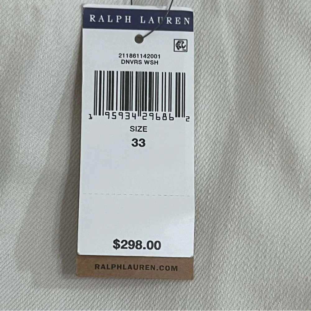 New Polo Ralph Lauren Avery Boyfriend Ivory‎ Wash Patchwork Jeans - Picture 6 of 14